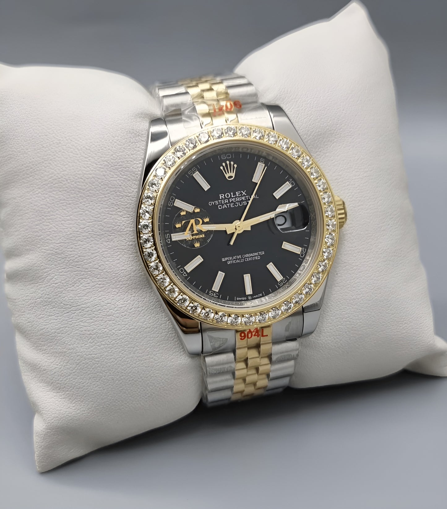 High Quality Luxury Branded Watch, Black Index Dial (RX)