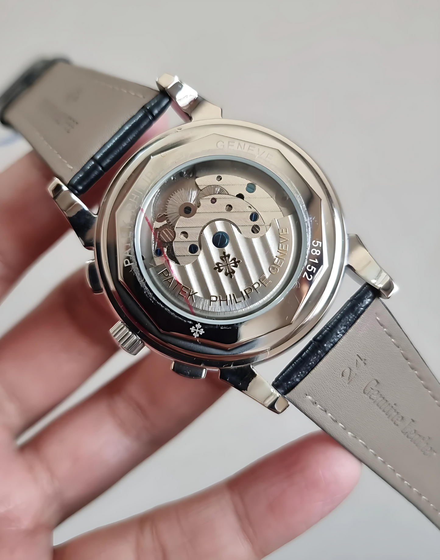 Luxury Branded Watch Brown Strap (patek philippe)