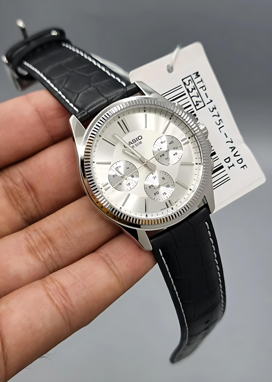 Multi Function Display Leather Strap Watch (Casio)