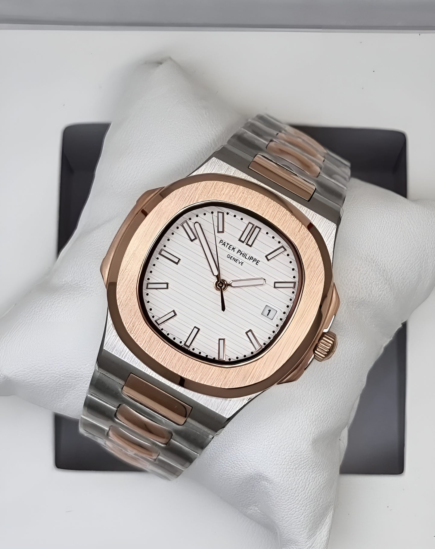 High Quality Luxury Branded Watch Rose & Silver (patek philippe)