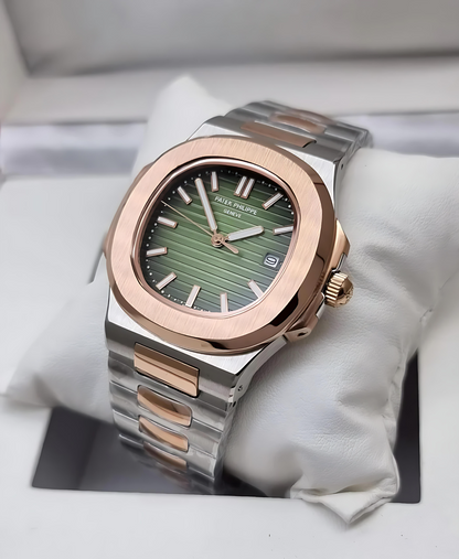 High Quality Luxury Branded Watch Rose & Silver (patek philippe)