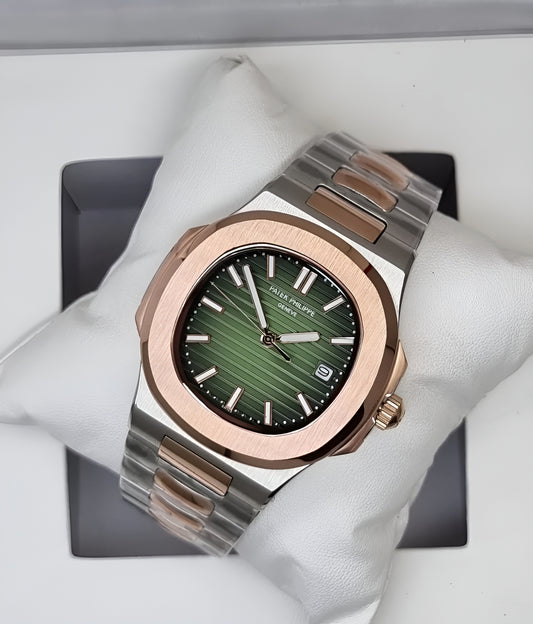 High Quality Luxury Branded Watch Rose & Silver (patek philippe)