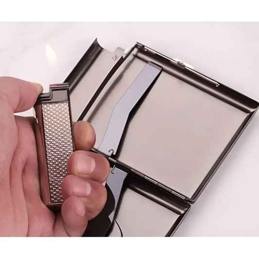 Premium Cigarette Case with Lighter