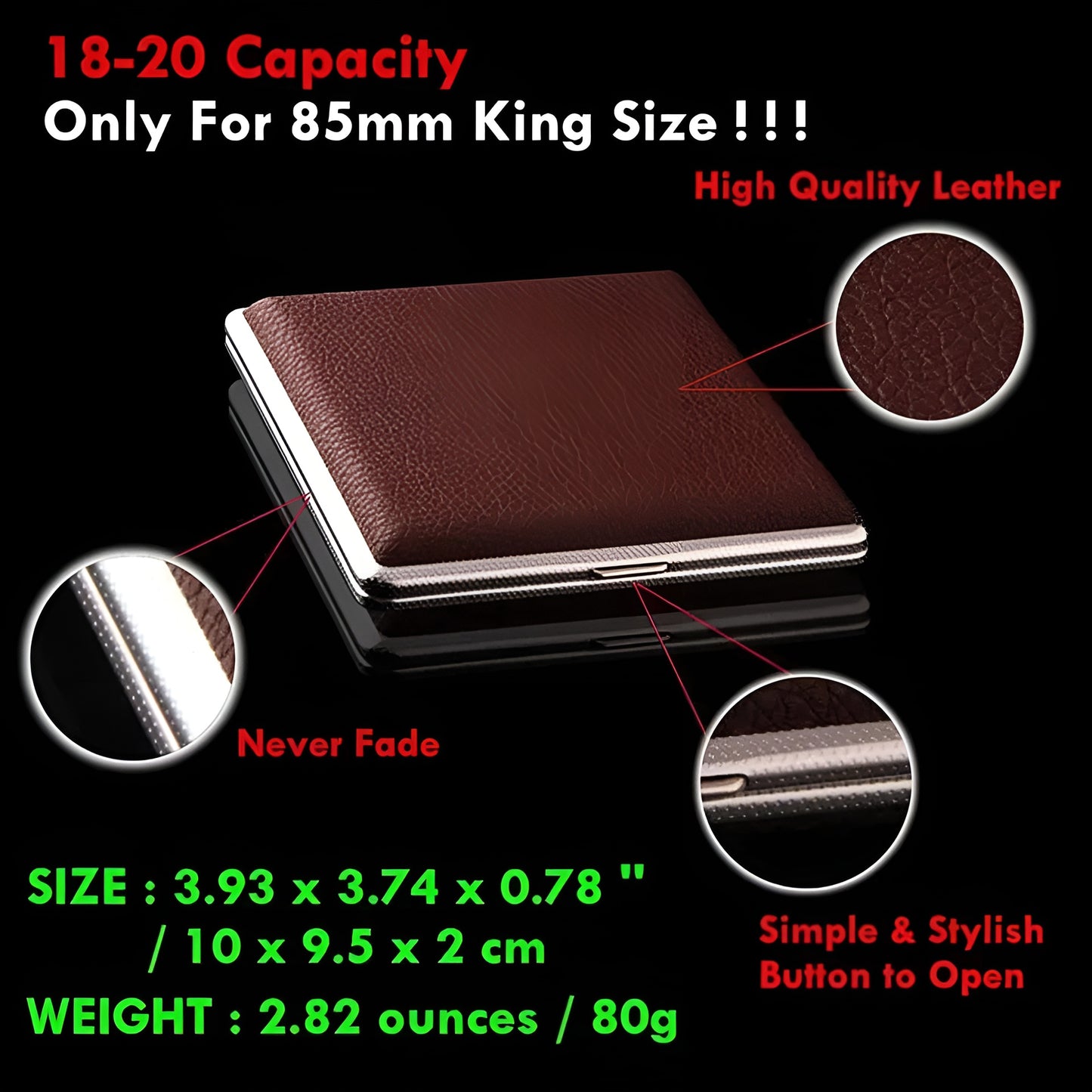 Slim Leather Cigarette Case