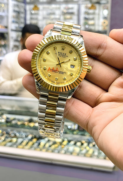 Premium Steel Rolex Chain Watch