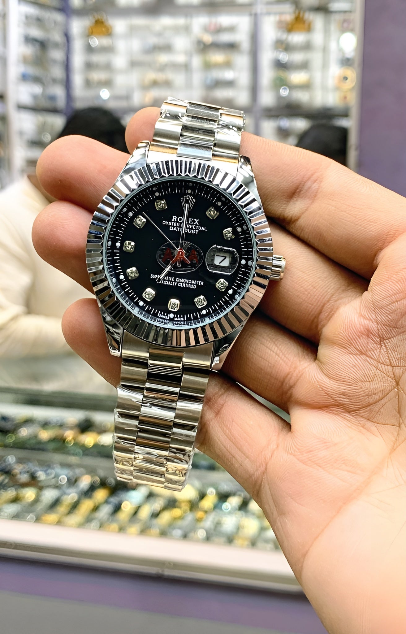 Premium Steel Rolex Chain Watch