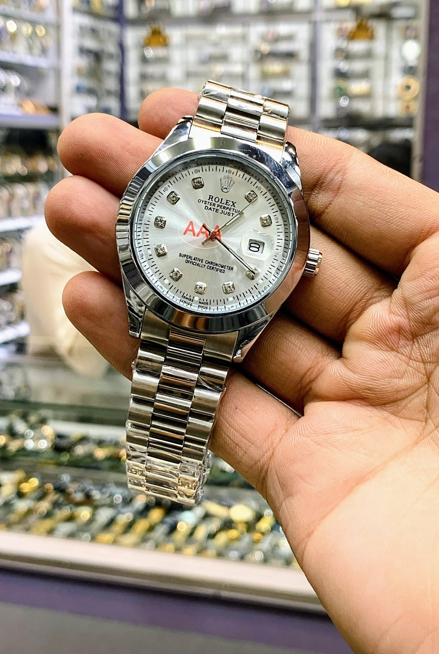 Premium Steel Rolex Chain Watch