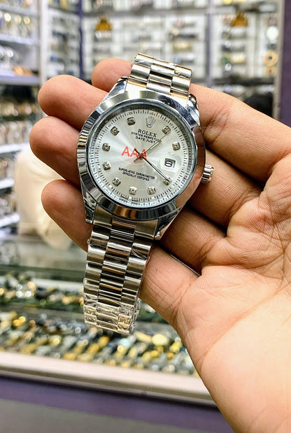 Premium Steel Rolex Chain Watch