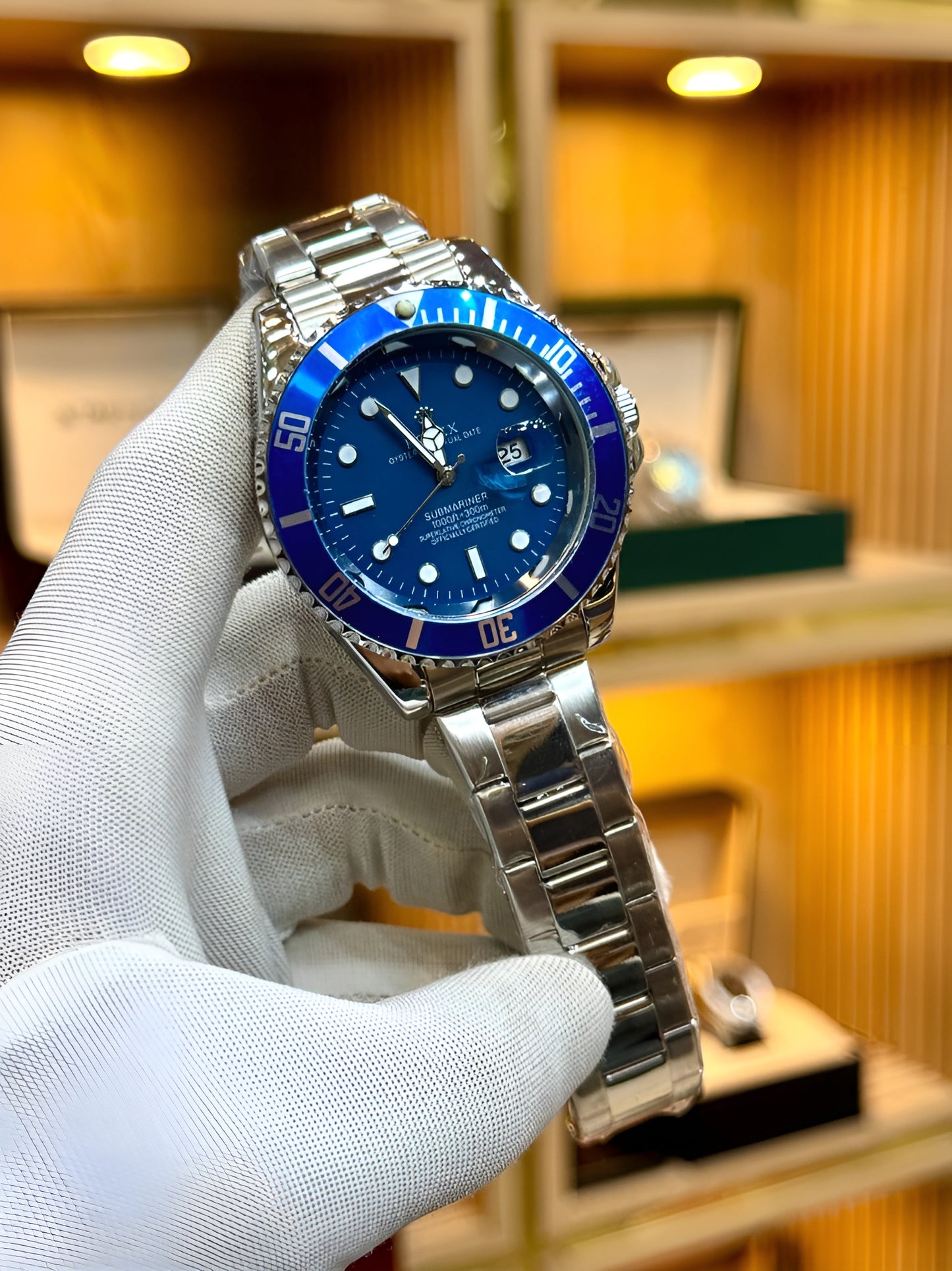 For Men Limited Edition Bezzel Rotating Two Tone Submariner Pro Watch (RX)