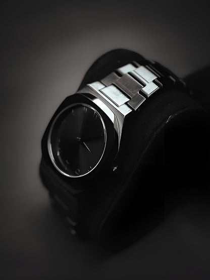 New Metel Black Aura Watch – Stylish Analog Watch for Men & Boys