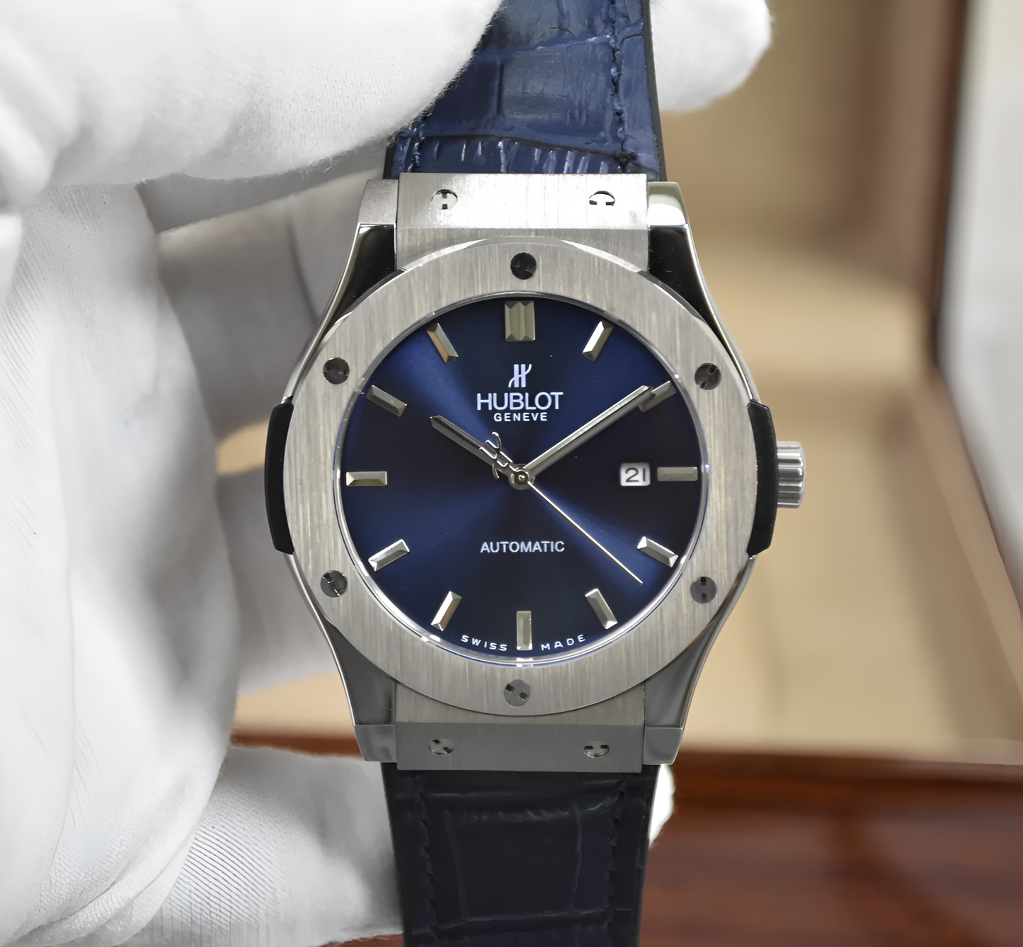 Elegant Branded Watch (Leather Strap)