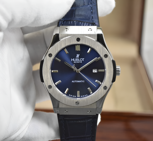 Elegant Branded Watch (Leather Strap)