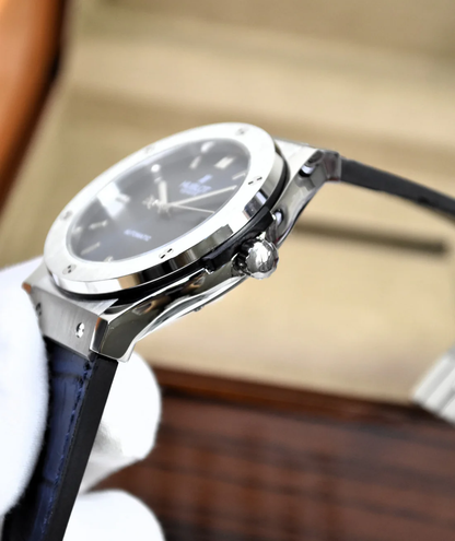 Elegant Branded Watch (Leather Strap)